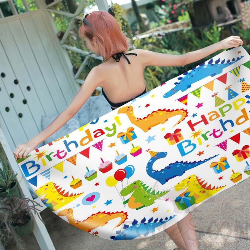 Cartoon Beach Towel, Microfiber, 150*70cm