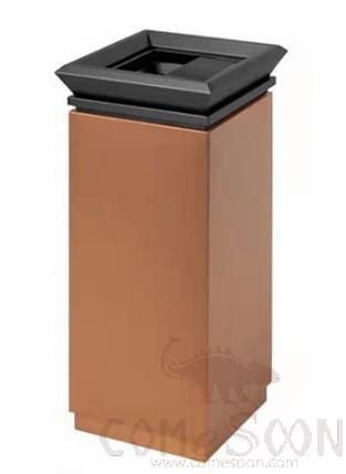 Square Trash Can, Stainless Steel, 335*335*750mm, Dustbins