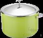 Triple Steel Green Warming Stock Pot (Stainless Steel Lid), 201/430 Ss+ Aluminum+ 304 Ss, Φ320×h250mm