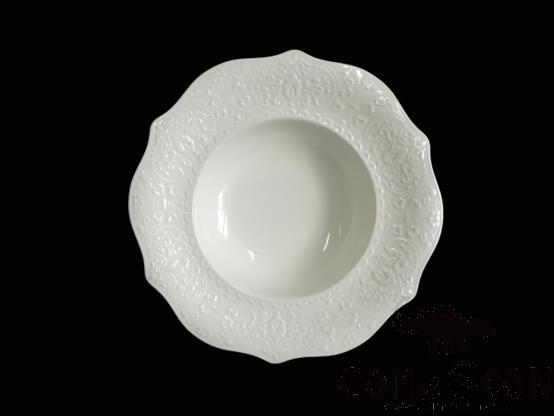 Alice Series 8.75" Lace Soup Plate, Ø22.2*H4.6 cm