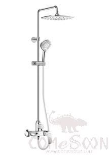 Wall-Mounted Bathtub Rain Shower Mixer with Rain Shower Assembly, Hardware, Chrome Plated, Class a (American Standard)