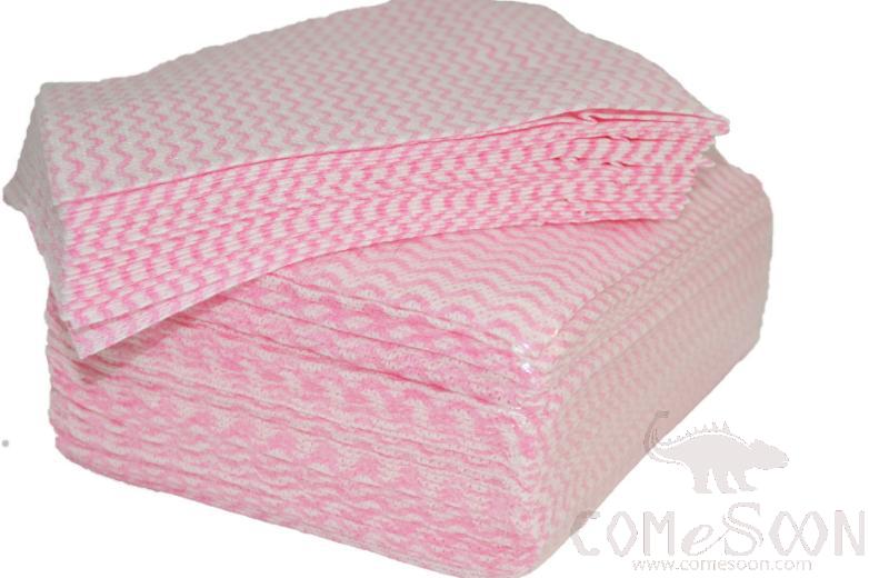 Face Towel for Airline Passengers, Viscose Polyester, 100 Pieces, Pink, 20*30 cm