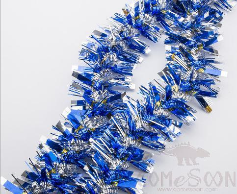 Blue Tinsel Ribbon 2m