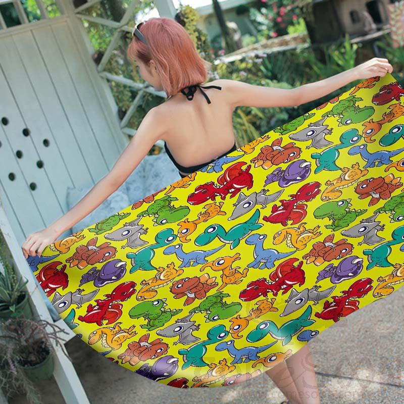 Cartoon Beach Towel, Microfiber, 150*70cm