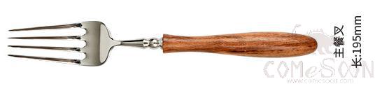 Table Fork, 19.5cm, S/s 304+ Rosewood