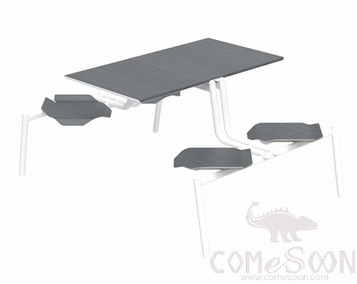 Canteen Table & Chair-Grey 1715*1200*750mm