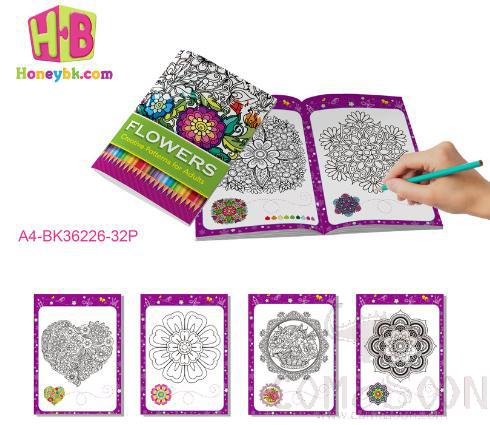 Flower Theme Colouring  Books-Bk36226