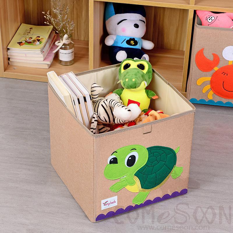 Linen Storage Basket-33*33*33cm, Waterproof Coating Canvas Linen+ Mdf Insert