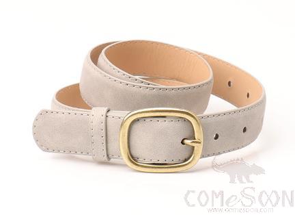 Pu Belt, High Quality Pu+ Alloy Buckle, Light Gray, L104*W2.8cm