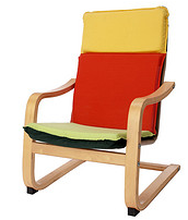 Curved Wood Children's Lounge Chair