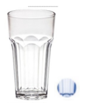 PC Roman Cup 405ML Transparent Blue