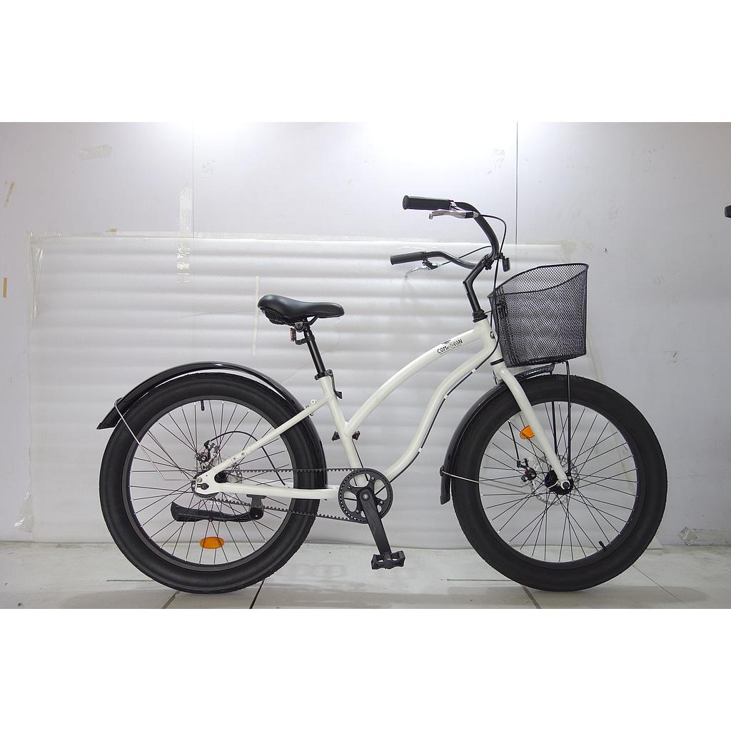 Custom White Aluminum Alloy Beach Bike 24-inch