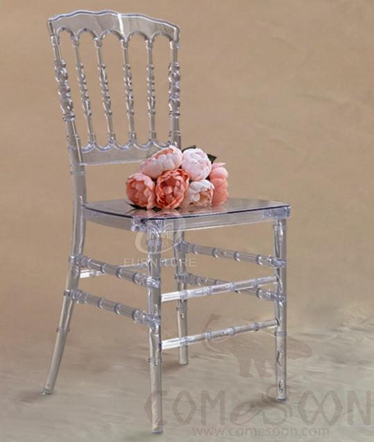 Plastic Transparent Dining Chair-37 * 42 * 91cm