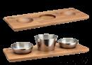 Acacia 3-Hole Baseboard(W/O Bowl, plane), Wood, 415*160*20mm