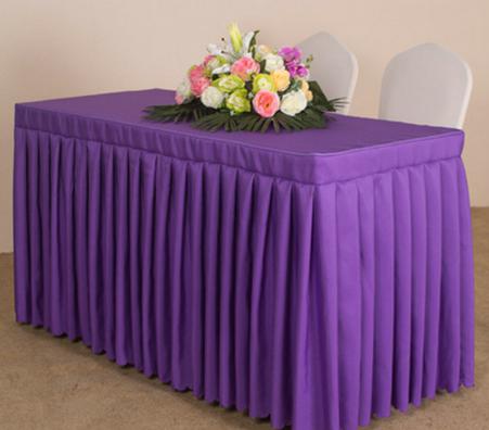 Table Skirting(150*45+ 75cm)-Purple