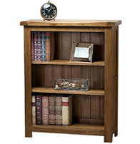 Yongyi Antique Solid Oak Three-Layer Wide Bookshelf Rus22