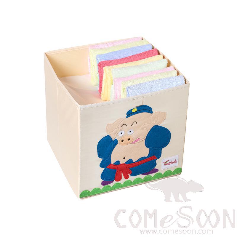 Linen Storage Basket-33*33*33cm, Waterproof Coating Canvas Linen+ Mdf Insert