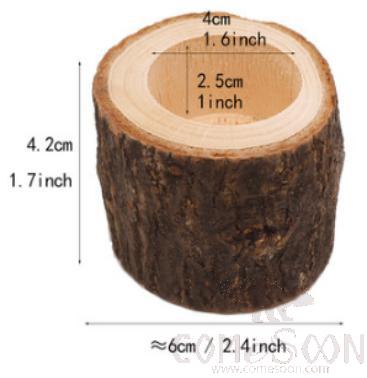 Wood Candle Stand Small Size D6cm