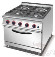 4-Burner Gas Range with Gas Oven, Dimension:700*750*920mm, Ovendimensions:l560*W600*H270mm