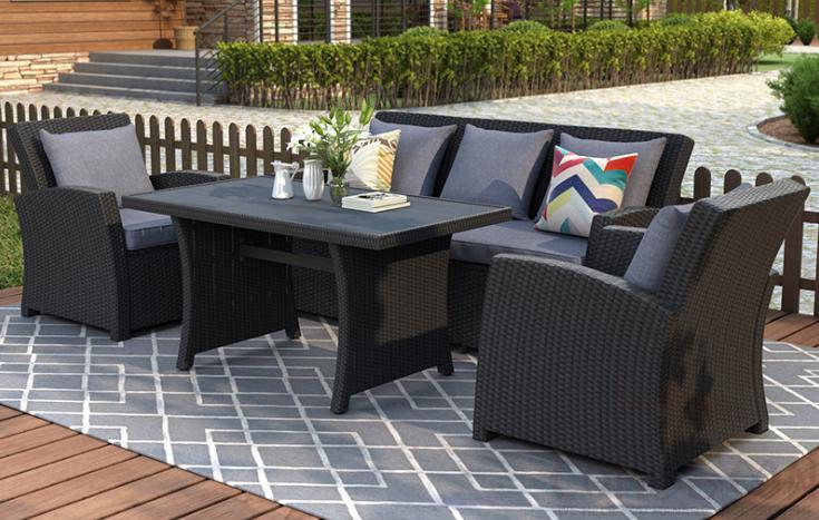 Outdoor Tables and Chairs, High Density Sponge, 200*78*91cm product image