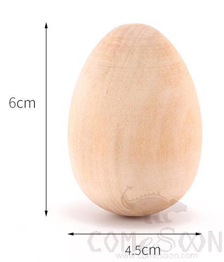 Wooden Simulated Egg, Ø4.5*H6 cm