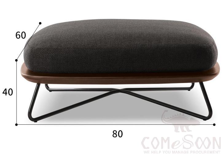 Outdoor Footstool, High Resilience Sponge, 65*65*40cm