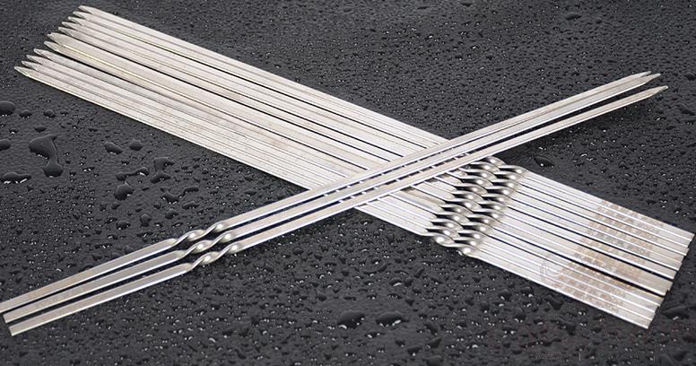 Barbecue Skewer, Stainless Steel, L35cm