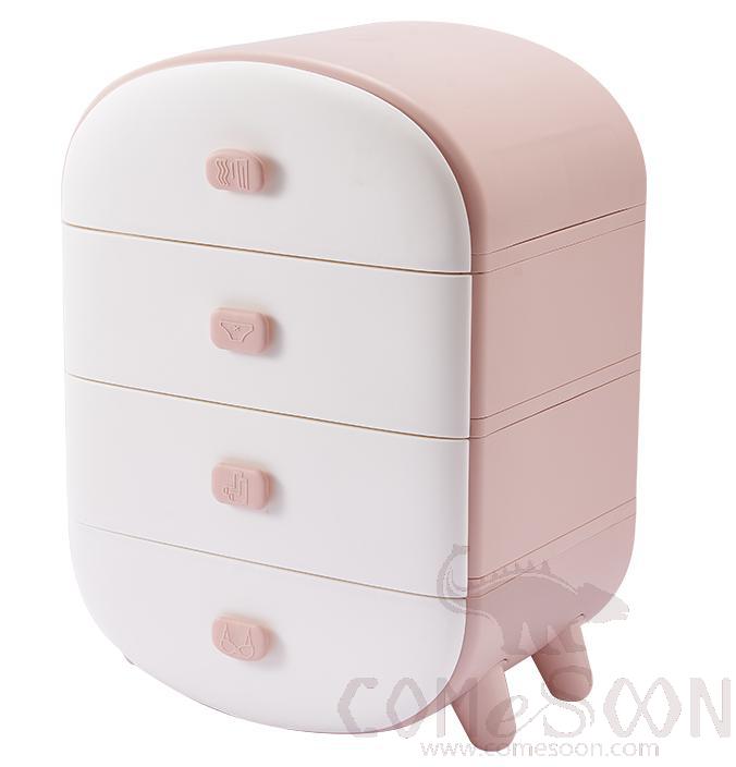 Four-Tier Storage Cabinet, PP, 34.5x24x48cm