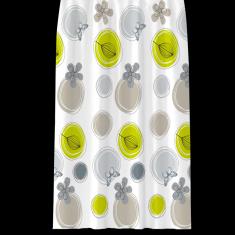 Printed Shower Curtain-Green Ring, Peetie, 180* 180 cm