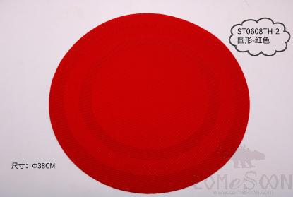 Red Round PVC Placemat
