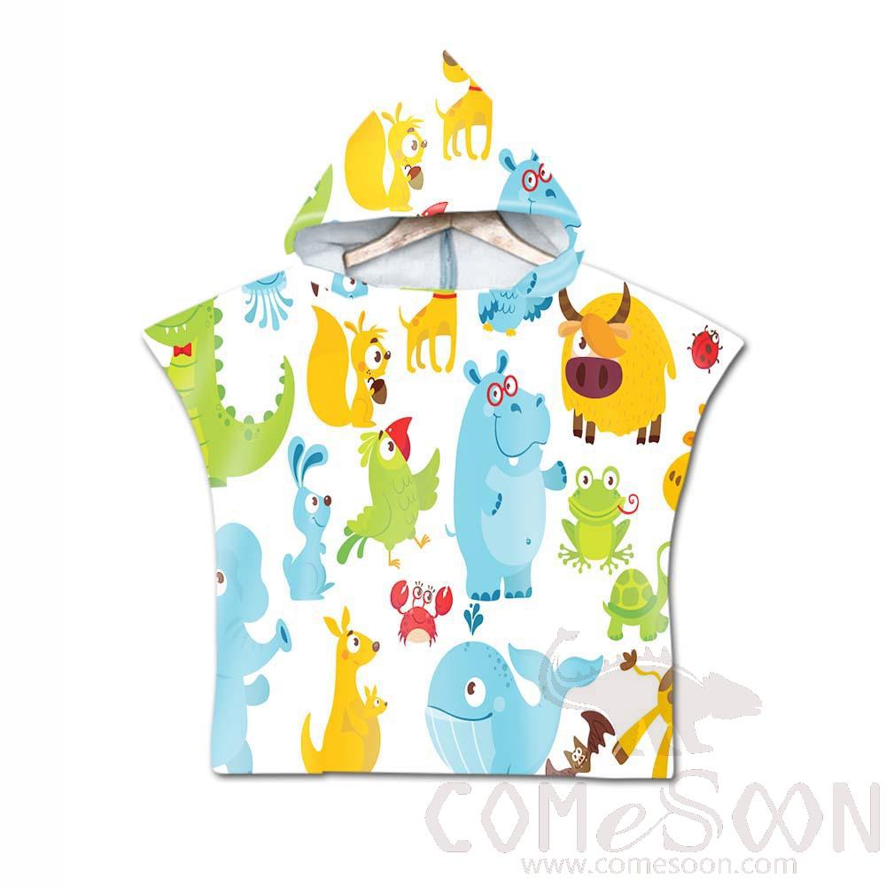 Kid's Cape Beach Towel, Microfiber, 60*80cm