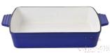 Blue/white Blctangular Baking Pan, Cast Iron, 33*23*7cm