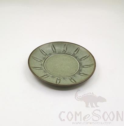 6" Leaf Pattern Mug and Saucer, Ø15.3*H2.2 cm