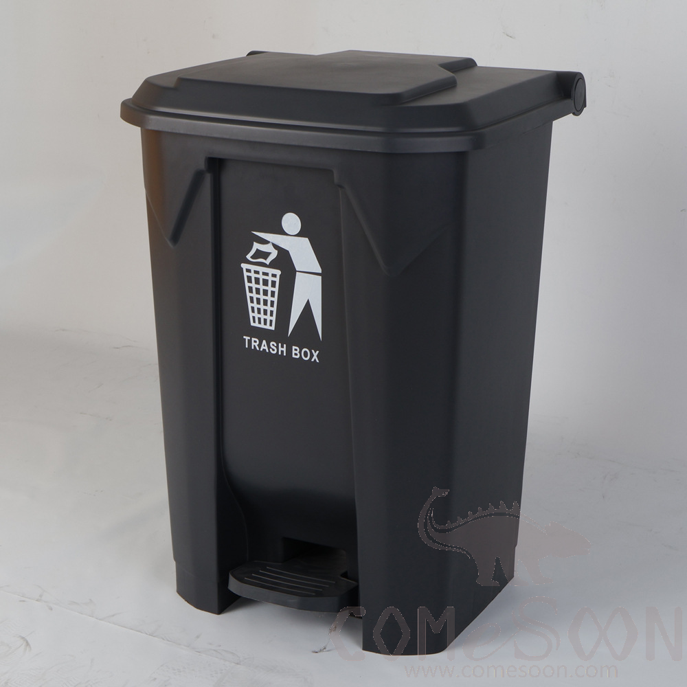 Sorting Garbage Collection Trash Can, 50L W/pedal, Grey