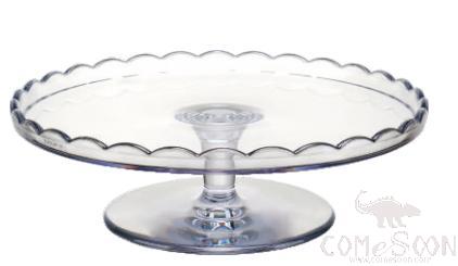 PC 12" Transparent High Foot Dining Cover Base