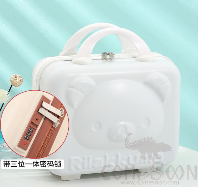 14 inch Suitcase, White W/password Lock