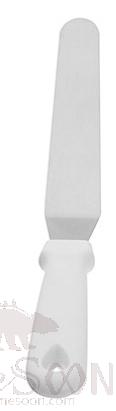 Spatula Angled-White German 2cr13 Ss+ PP, Blade 8"