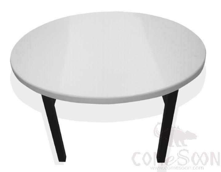 Frp Canteen Table-Φ120*75cm, Plastics and Steel