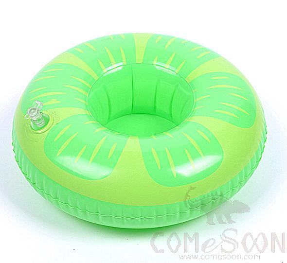 Inflatable Floating Beverage Cup Holder, Lemon