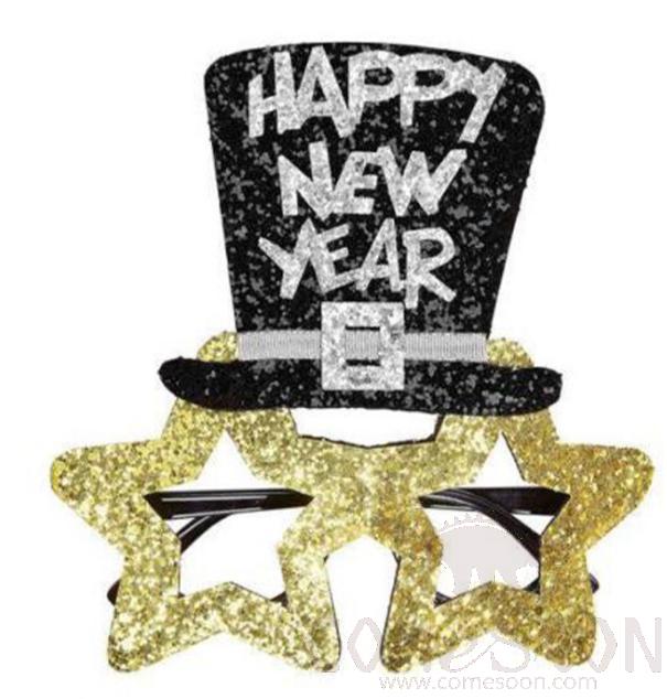 New Year Glasses, Gold