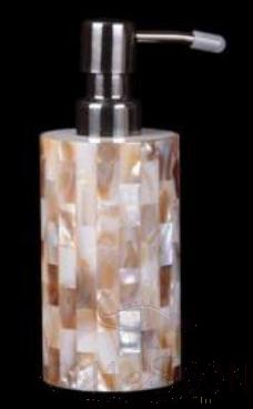 F2-Round Flower Shell Emulsion Bottle, Resin+ Shell, 66*66*120/175mm product image