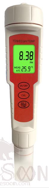 Portable 4-in-1 Water Quality Detector (Ph/tds/ec/temp)