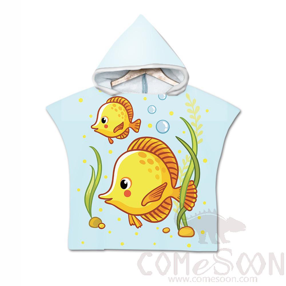 Kid's Cape Beach Towel, Microfiber, 60*80cm