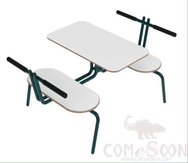 Canteen Table & Chair-White 1680*1200*780mm