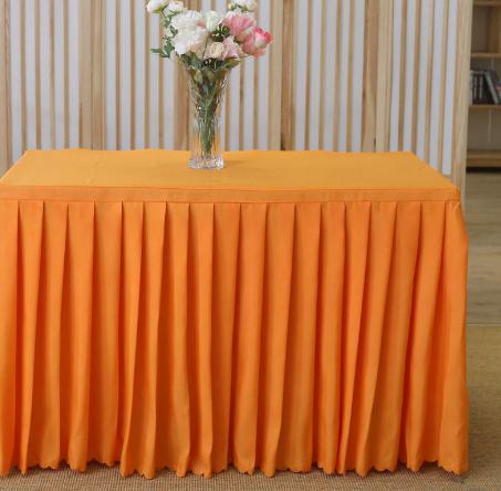Table Skirting(150*45+ 75cm)-Orange