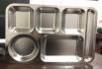 Large 6-Compartment Round Fast Food Plate, 304 Ss, Electrolytic, 38*27*2.3cm