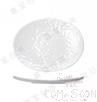 10.8" Oval Concave and Convex Plate (Moq 50 Pieces), White, Mf, 275*199*30mm product image