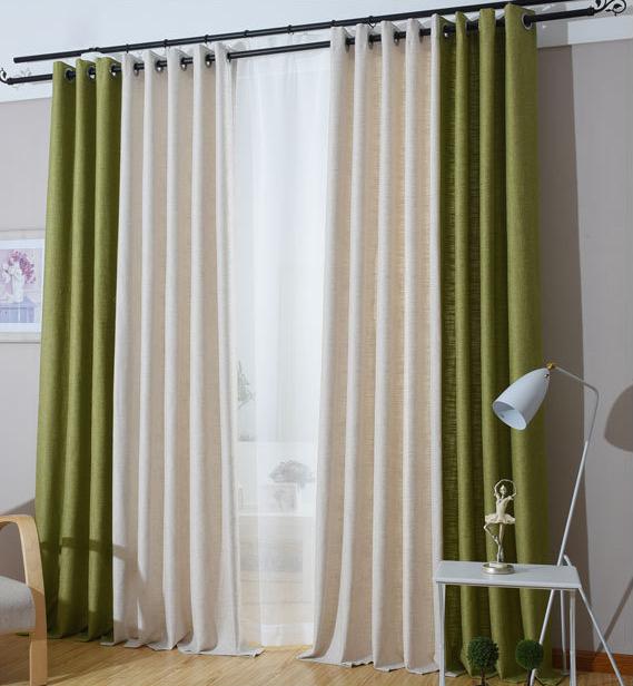 Pure Color Cotton and Linen Curtain Cloth