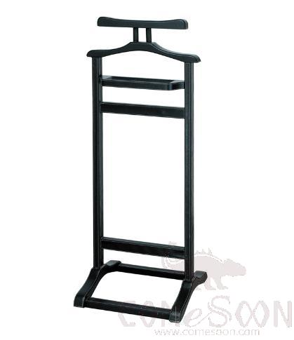 Wood Valet Stand for Suit, Wood Veneer Craft, Black, 46*40*116cm product image