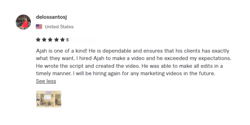 Visual Testimonial Frame